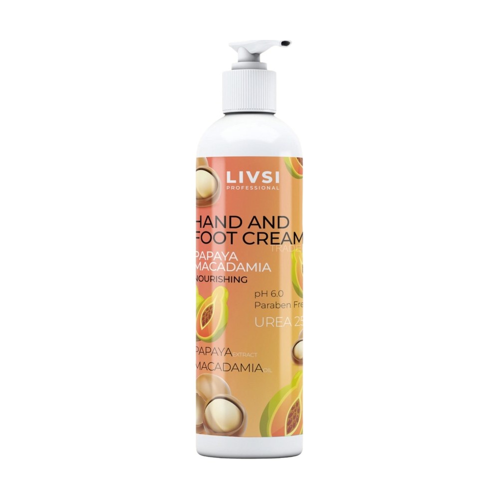 HAND AND FOOT CREAM PAPAYA MACADAMIA — LIVSI